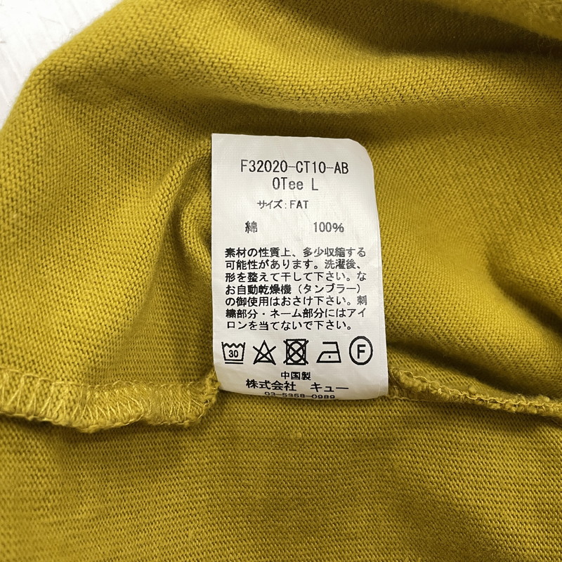 【中古品】【メンズ】 FAT エフエーティー OTEE L L/S TEE F32020-CT10 ロングスリーブTシャツ 長袖トップス カットソー 142-260711-ss-05-tei サイズ：FAT カラー：マスタード 万代Net店