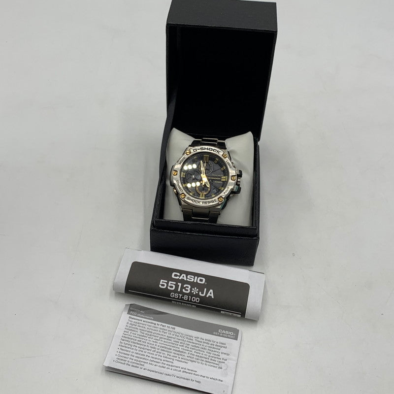 【中古品】【メンズ】 G-SHOCK ジーショック G-STEEL GST-B100D-1A9JF ジー スティール ウォッチ 腕時計 タフソーラー 196-260503-ko-11-tei カラー：シルバー 万代Net店
