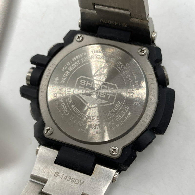 【中古品】【メンズ】 G-SHOCK ジーショック G-STEEL GST-B100D-1A9JF ジー スティール ウォッチ 腕時計 タフソーラー 196-260503-ko-11-tei カラー：シルバー 万代Net店