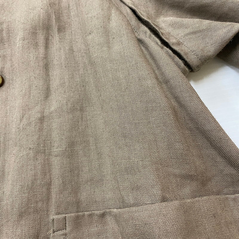 【中古品】【メンズ】 NICOLE ニコル LONG LINEN COAT ロング リネンコート ライトアウター MITSUHIRO MATSUDA 140-260418-ks-11-tei サイズ：表記サイズ無し カラー：ブラウン 万代Net店