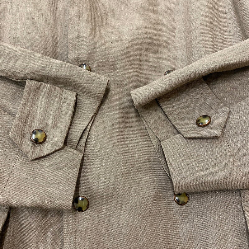 【中古品】【メンズ】 NICOLE ニコル LONG LINEN COAT ロング リネンコート ライトアウター MITSUHIRO MATSUDA 140-260418-ks-11-tei サイズ：表記サイズ無し カラー：ブラウン 万代Net店