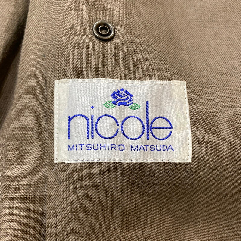 【中古品】【メンズ】 NICOLE ニコル LONG LINEN COAT ロング リネンコート ライトアウター MITSUHIRO MATSUDA 140-260418-ks-11-tei サイズ：表記サイズ無し カラー：ブラウン 万代Net店