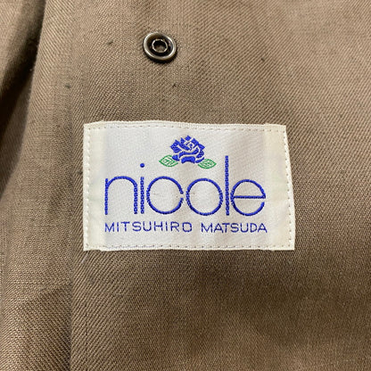 【中古品】【メンズ】 NICOLE ニコル LONG LINEN COAT ロング リネンコート ライトアウター MITSUHIRO MATSUDA 140-260418-ks-11-tei サイズ：表記サイズ無し カラー：ブラウン 万代Net店