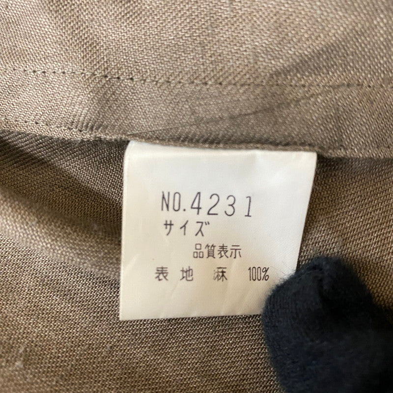 【中古品】【メンズ】 NICOLE ニコル LONG LINEN COAT ロング リネンコート ライトアウター MITSUHIRO MATSUDA 140-260418-ks-11-tei サイズ：表記サイズ無し カラー：ブラウン 万代Net店