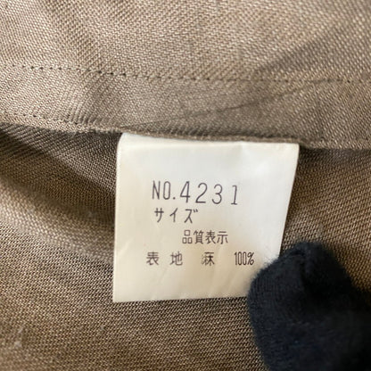 【中古品】【メンズ】 NICOLE ニコル LONG LINEN COAT ロング リネンコート ライトアウター MITSUHIRO MATSUDA 140-260418-ks-11-tei サイズ：表記サイズ無し カラー：ブラウン 万代Net店