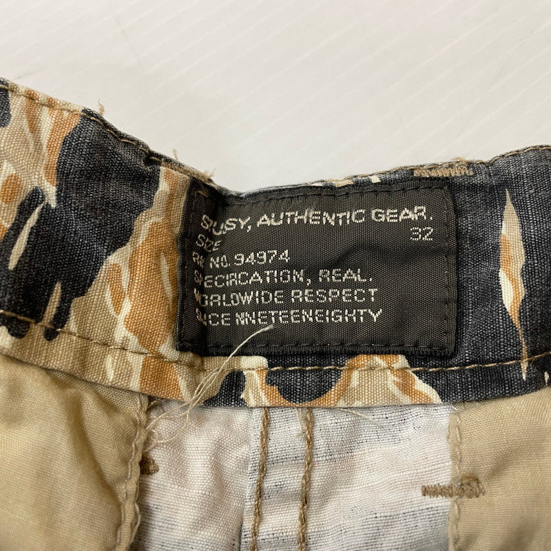 【中古品】【メンズ】 STUSSY ステューシー 90's TIGER CAMO CARGO PANT 90年代 タイガー カモ カーゴパンツ ボトムス 153-260418-ko-18-tei サイズ：32 カラー：ベージュ 万代Net店