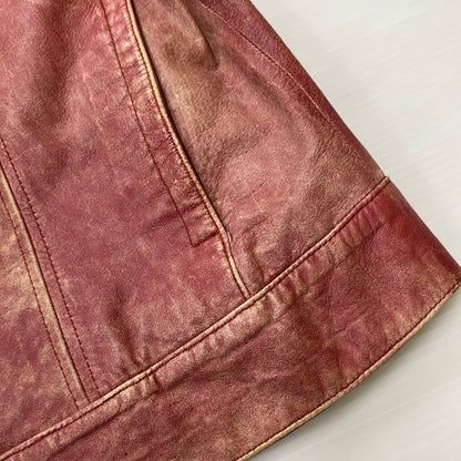 【現状渡し品】【メンズ】 BARASSI バラシ LAMB LEATHER JACKET ラム レザー ジャケット ライトアウター 147-260418-ks-13-tei サイズ：48 カラー：レッド 万代Net店