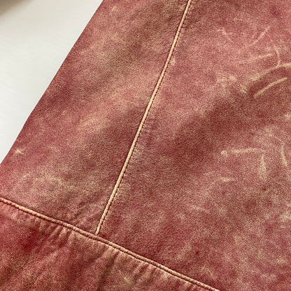 【現状渡し品】【メンズ】 BARASSI バラシ LAMB LEATHER JACKET ラム レザー ジャケット ライトアウター 147-260418-ks-13-tei サイズ：48 カラー：レッド 万代Net店