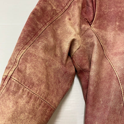 【現状渡し品】【メンズ】 BARASSI バラシ LAMB LEATHER JACKET ラム レザー ジャケット ライトアウター 147-260418-ks-13-tei サイズ：48 カラー：レッド 万代Net店