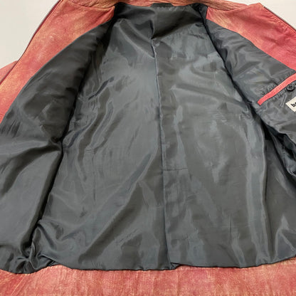 【現状渡し品】【メンズ】 BARASSI バラシ LAMB LEATHER JACKET ラム レザー ジャケット ライトアウター 147-260418-ks-13-tei サイズ：48 カラー：レッド 万代Net店