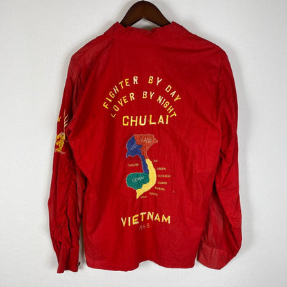【中古品】【メンズ】 USED CHULAI VIETNAM JACKET チュライ ベトナムジャケット ライトアウター 145-260418-ks-14-tei サイズ：表記サイズ無し カラー：レッド　※ジップYKK(後付け 万代Net店