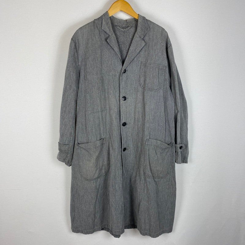 【中古品】【メンズ】 FRENCH ARMY フランス軍 50～60's BLACK CHAMBRAY ATELIER COAT VINTAGE 50～60年代 ブラック シャンブレー アトリエ コート ライトアウター 145-260418-ks-12-tei サイズ：表記サイズ無し カラー：グレー 万代Net店