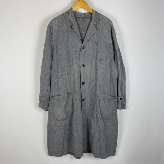 【中古品】【メンズ】 FRENCH ARMY フランス軍 50～60's BLACK CHAMBRAY ATELIER COAT VINTAGE 50～60年代 ブラック シャンブレー アトリエ コート ライトアウター 145-260418-ks-12-tei サイズ：表記サイズ無し カラー：グレー 万代Net店