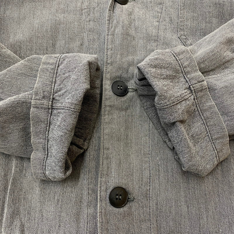 【中古品】【メンズ】 FRENCH ARMY フランス軍 50～60's BLACK CHAMBRAY ATELIER COAT VINTAGE 50～60年代 ブラック シャンブレー アトリエ コート ライトアウター 145-260418-ks-12-tei サイズ：表記サイズ無し カラー：グレー 万代Net店