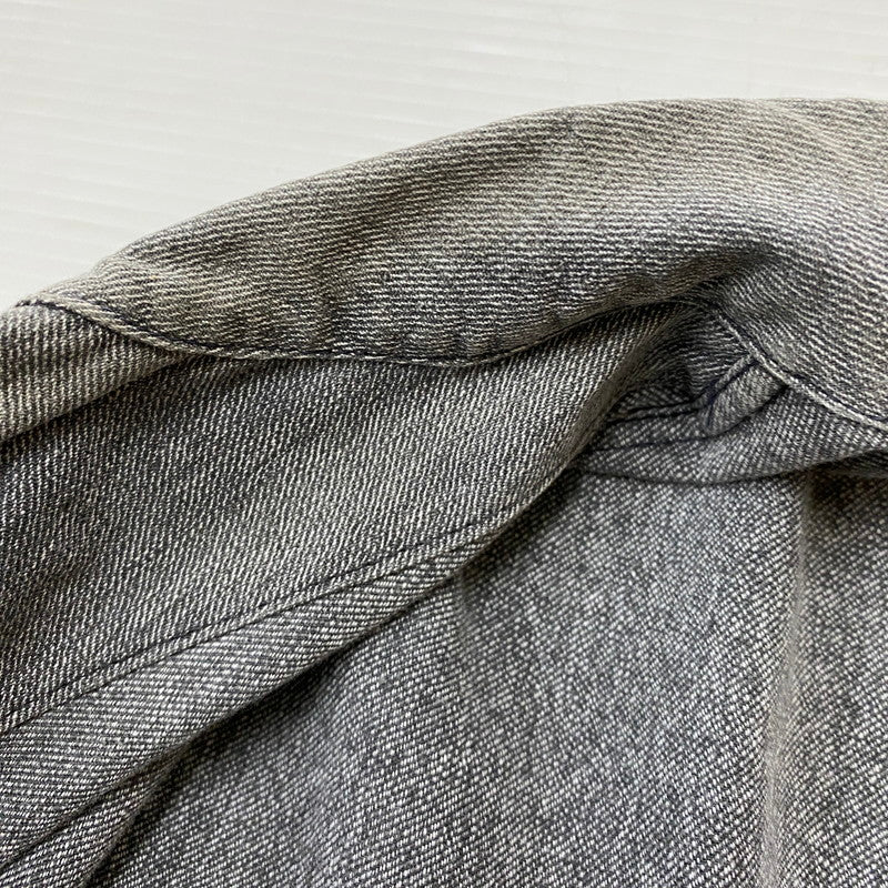 【中古品】【メンズ】 FRENCH ARMY フランス軍 50～60's BLACK CHAMBRAY ATELIER COAT VINTAGE 50～60年代 ブラック シャンブレー アトリエ コート ライトアウター 145-260418-ks-12-tei サイズ：表記サイズ無し カラー：グレー 万代Net店