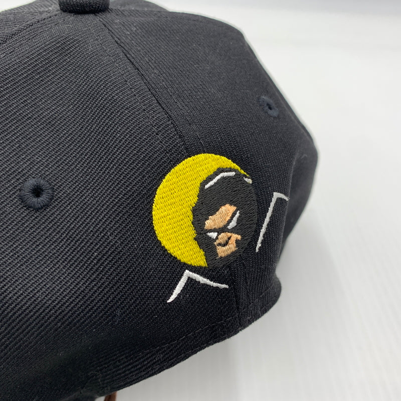 【中古品】【メンズ】 ABATHINGAPE アベイシングエイプ SHADOW BAPE SNAPBACK CAP 001CPJ301001M シャドウ ベイプ スナップバック キャップ 帽子 185-260730-yo-09-tei サイズ：F カラー：ブラック 万代Net店