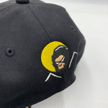 【中古品】【メンズ】 ABATHINGAPE アベイシングエイプ SHADOW BAPE SNAPBACK CAP 001CPJ301001M シャドウ ベイプ スナップバック キャップ 帽子 185-260730-yo-09-tei サイズ：F カラー：ブラック 万代Net店