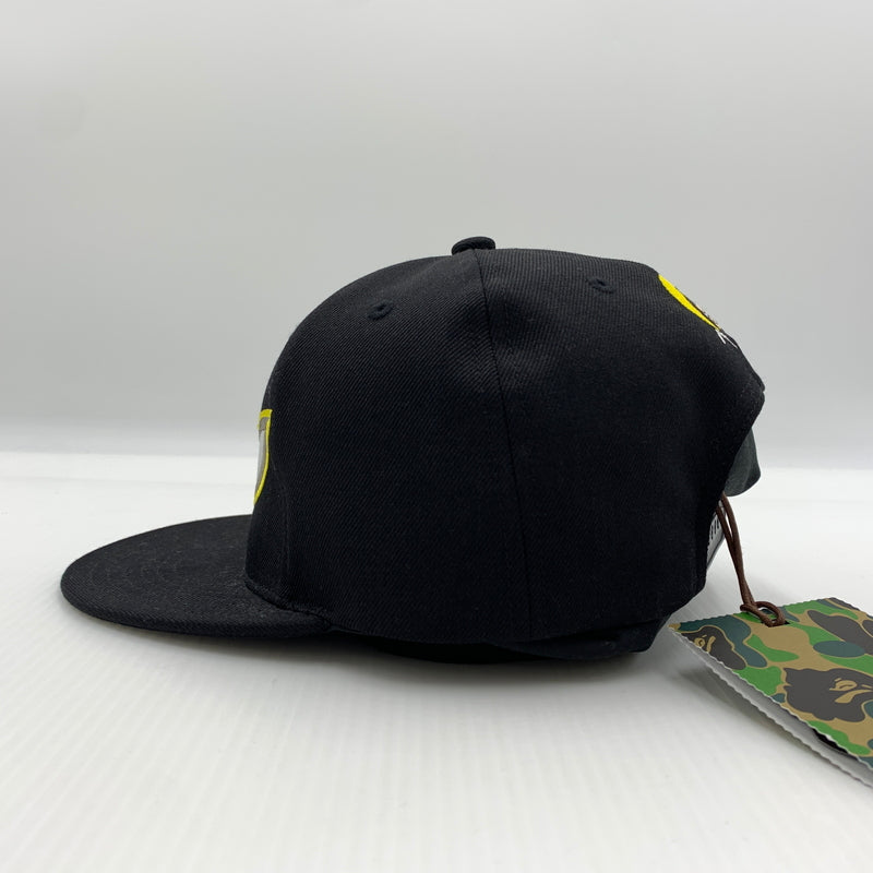 【中古品】【メンズ】 ABATHINGAPE アベイシングエイプ SHADOW BAPE SNAPBACK CAP 001CPJ301001M シャドウ ベイプ スナップバック キャップ 帽子 185-260730-yo-09-tei サイズ：F カラー：ブラック 万代Net店