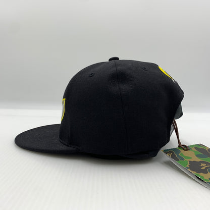 【中古品】【メンズ】 ABATHINGAPE アベイシングエイプ SHADOW BAPE SNAPBACK CAP 001CPJ301001M シャドウ ベイプ スナップバック キャップ 帽子 185-260730-yo-09-tei サイズ：F カラー：ブラック 万代Net店