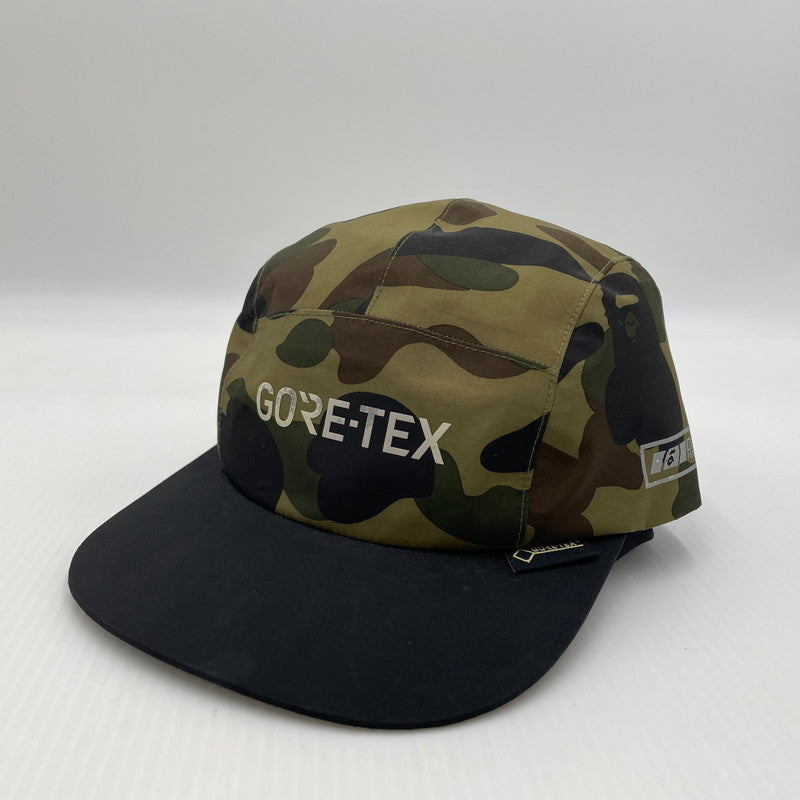 【中古品】【メンズ】 A BATHING APE アベイシングエイプ GORETEX CAMO CAP 001CPF201002X ゴアテックス ロゴ キャップ 帽子 185-260704-yo-15-tei サイズ：FREE カラー：カモ 万代Net店