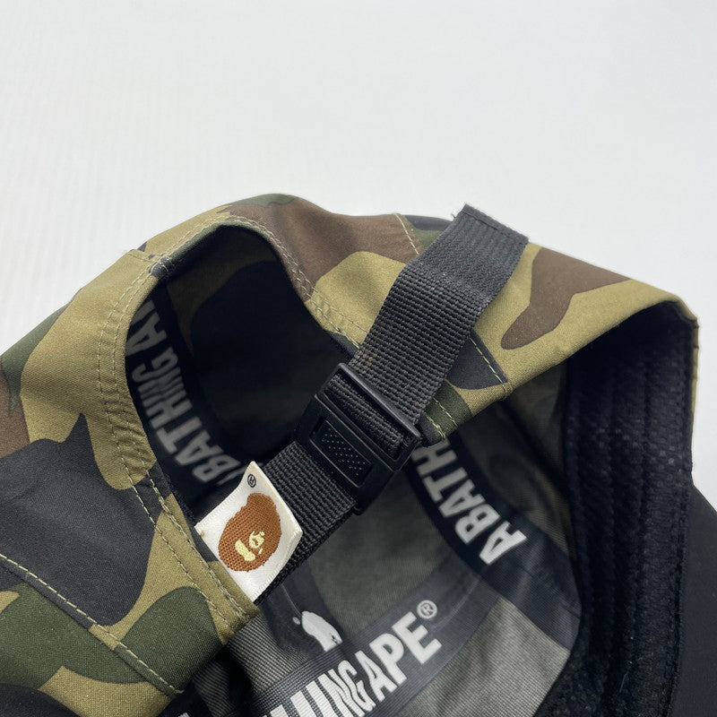 【中古品】【メンズ】 A BATHING APE アベイシングエイプ GORETEX CAMO CAP 001CPF201002X ゴアテックス ロゴ キャップ 帽子 185-260704-yo-15-tei サイズ：FREE カラー：カモ 万代Net店