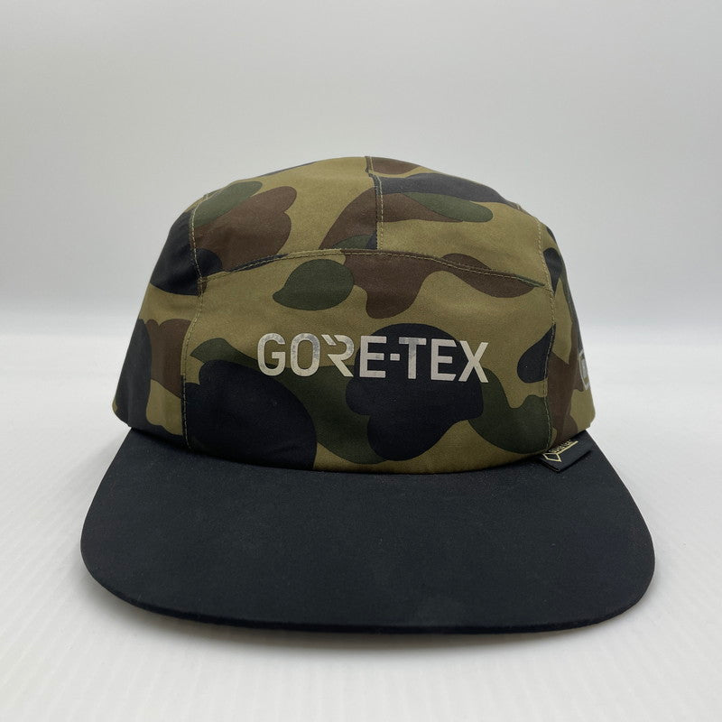 【中古品】【メンズ】 A BATHING APE アベイシングエイプ GORETEX CAMO CAP 001CPF201002X ゴアテックス ロゴ キャップ 帽子 185-260704-yo-15-tei サイズ：FREE カラー：カモ 万代Net店