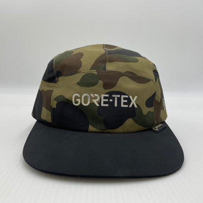 【中古品】【メンズ】 A BATHING APE アベイシングエイプ GORETEX CAMO CAP 001CPF201002X ゴアテックス ロゴ キャップ 帽子 185-260704-yo-15-tei サイズ：FREE カラー：カモ 万代Net店