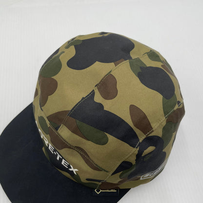 【中古品】【メンズ】 A BATHING APE アベイシングエイプ GORETEX CAMO CAP 001CPF201002X ゴアテックス ロゴ キャップ 帽子 185-260704-yo-15-tei サイズ：FREE カラー：カモ 万代Net店