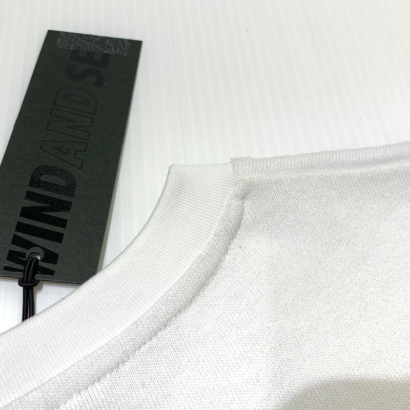 【中古品】【メンズ】 WINDANDSEA ウィンダンシー ×UFO ユー エフ オー 日清焼そば 別注 コラボ S/S POCKET TEE WDS-C-UFO-24-Q4-01 ショートスリーブ ポケット Tシャツ 半袖 トップス 142-260703-yo-12-tei サイズ：S カラー：ホワイト 万代Net店