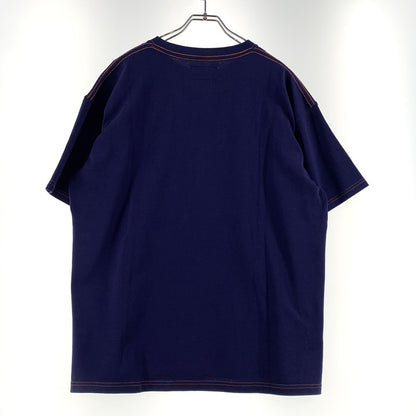 【中古品】【メンズ】 WINDANDSEA ウィンダンシー × ROKX ロックス 別注 コラボ FRONT LOGO TEE WDS-C-ROK-24-Q3-06 フロントロゴ Tシャツ 半袖 トップス 142-260703-yo-11-tei サイズ：M カラー：ネイビー 万代Net店