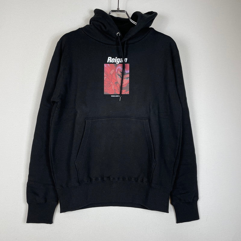 【中古品】【メンズ】 WIND AND SEA ウィンダンシー × 幽遊白書 別注 コラボ REIGAN HOODIE WDS-YYHS-01 レイガン フーディー トップス プルオーバーパーカー 142-260418-ko-07-tei サイズ：S カラー：ブラック 万代Net店