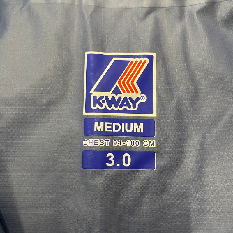 【中古美品】【メンズ】 WINDANDSEA ウィンダンシー × K-WAY ケーウェイ CLAUDE JACKET K4126ZW クロード ジャケット ライトアウター 142-260418-ks-09-tei サイズ：M カラー：ブルーインディゴ 万代Net店
