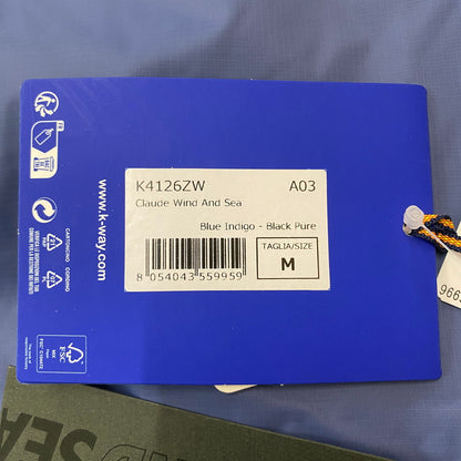 【中古美品】【メンズ】 WINDANDSEA ウィンダンシー × K-WAY ケーウェイ CLAUDE JACKET K4126ZW クロード ジャケット ライトアウター 142-260418-ks-09-tei サイズ：M カラー：ブルーインディゴ 万代Net店
