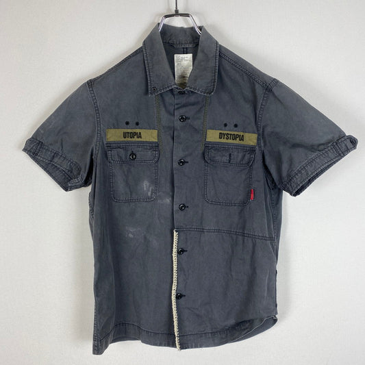 【中古品】【メンズ】 WTAPS ダブルタップス BUDS S/S MILITARY SHIRT 2008/1st LTDT-SH-M01 バッズ ショートスリーブ ミリタリーシャツ 半袖 トップス 142-260418-ks-01-tei サイズ：表記サイズ無し カラー：グレー 万代Net店