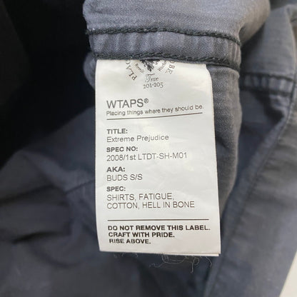 【中古品】【メンズ】 WTAPS ダブルタップス BUDS S/S MILITARY SHIRT 2008/1st LTDT-SH-M01 バッズ ショートスリーブ ミリタリーシャツ 半袖 トップス 142-260418-ks-01-tei サイズ：表記サイズ無し カラー：グレー 万代Net店