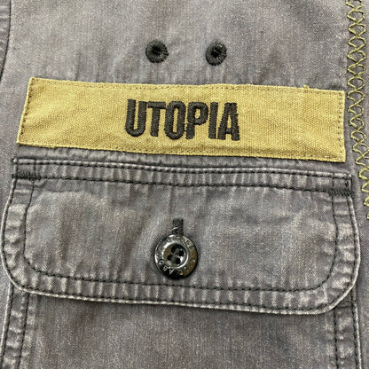 【中古品】【メンズ】 WTAPS ダブルタップス BUDS S/S MILITARY SHIRT 2008/1st LTDT-SH-M01 バッズ ショートスリーブ ミリタリーシャツ 半袖 トップス 142-260418-ks-01-tei サイズ：表記サイズ無し カラー：グレー 万代Net店