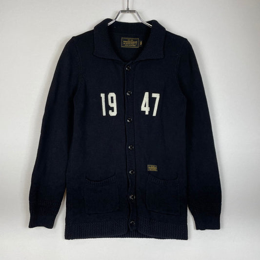 【中古品】【メンズ】 NEIGHBORHOOD ネイバーフッド 14AW OLD POINT W-CARDIGAN.LS 142MANH-KNM02 オールド ポイント カーディガン トップス ニット ボタンダウン 142-260418-ko-03-tei サイズ：S カラー：ブラック 万代Net店