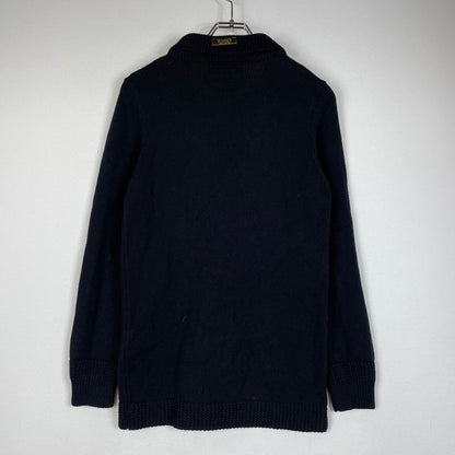 【中古品】【メンズ】 NEIGHBORHOOD ネイバーフッド 14AW OLD POINT W-CARDIGAN.LS 142MANH-KNM02 オールド ポイント カーディガン トップス ニット ボタンダウン 142-260418-ko-03-tei サイズ：S カラー：ブラック 万代Net店