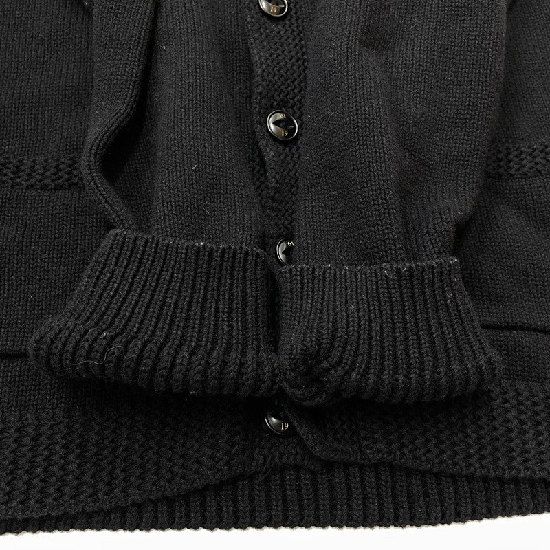 【中古品】【メンズ】 NEIGHBORHOOD ネイバーフッド 14AW OLD POINT W-CARDIGAN.LS 142MANH-KNM02 オールド ポイント カーディガン トップス ニット ボタンダウン 142-260418-ko-03-tei サイズ：S カラー：ブラック 万代Net店