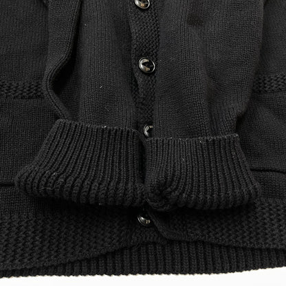 【中古品】【メンズ】 NEIGHBORHOOD ネイバーフッド 14AW OLD POINT W-CARDIGAN.LS 142MANH-KNM02 オールド ポイント カーディガン トップス ニット ボタンダウン 142-260418-ko-03-tei サイズ：S カラー：ブラック 万代Net店