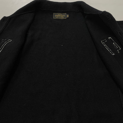 【中古品】【メンズ】 NEIGHBORHOOD ネイバーフッド 14AW OLD POINT W-CARDIGAN.LS 142MANH-KNM02 オールド ポイント カーディガン トップス ニット ボタンダウン 142-260418-ko-03-tei サイズ：S カラー：ブラック 万代Net店