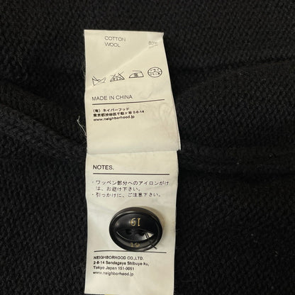 【中古品】【メンズ】 NEIGHBORHOOD ネイバーフッド 14AW OLD POINT W-CARDIGAN.LS 142MANH-KNM02 オールド ポイント カーディガン トップス ニット ボタンダウン 142-260418-ko-03-tei サイズ：S カラー：ブラック 万代Net店