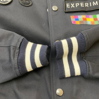 【中古品】【メンズ】 UNIFOAM EXEPERIMENT ユニフォームエクスペリメント × FRAGMENT DESIGN フラグメントデザイン 別注 コラボ 19SS STADIUM BLOUSON UE-190000 スタジアム ブルゾン アウター 142-260418-ks-07-fuzh サイズ：2 カラー：ネイビー 万代Net店