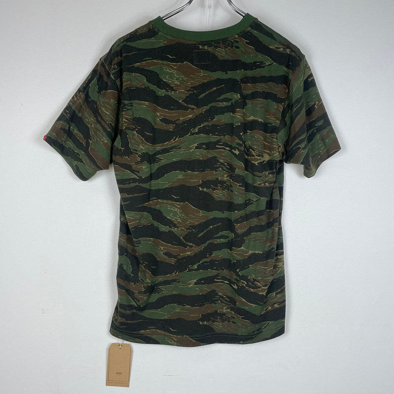 【中古品】【メンズ】 WTAPS ダブルタップス TIGER STRIPE TEE 162ATDT-CSM09S タイガー ストライプ Ｔシャツ 半袖 トップス 142-260618-sa-14-tei サイズ：S カラー：カモ柄 万代Net店
