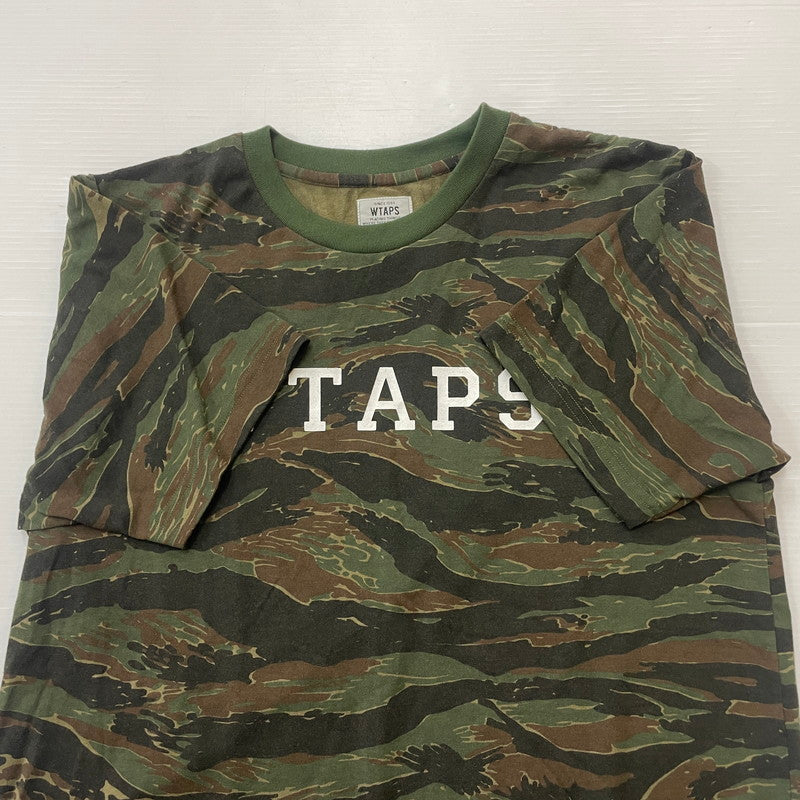 【中古品】【メンズ】 WTAPS ダブルタップス TIGER STRIPE TEE 162ATDT-CSM09S タイガー ストライプ Ｔシャツ 半袖 トップス 142-260618-sa-14-tei サイズ：S カラー：カモ柄 万代Net店