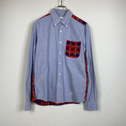【中古品】【メンズ】 uniform experiment ユニフォームエクスペリメント OXFORD SHIRT MADE IN JAPAN UE-123069 オックスフォード シャツ トップス 日本製 142-261019-ss-08-teih サイズ：1 カラー：ブルー 万代Net店