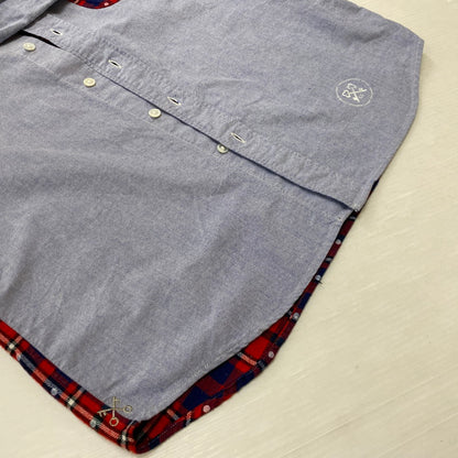 【中古品】【メンズ】 uniform experiment ユニフォームエクスペリメント OXFORD SHIRT MADE IN JAPAN UE-123069 オックスフォード シャツ トップス 日本製 142-261019-ss-08-teih サイズ：1 カラー：ブルー 万代Net店