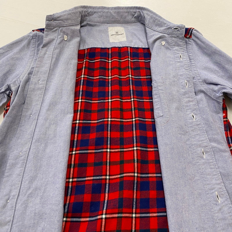 【中古品】【メンズ】 uniform experiment ユニフォームエクスペリメント OXFORD SHIRT MADE IN JAPAN UE-123069 オックスフォード シャツ トップス 日本製 142-261019-ss-08-teih サイズ：1 カラー：ブルー 万代Net店