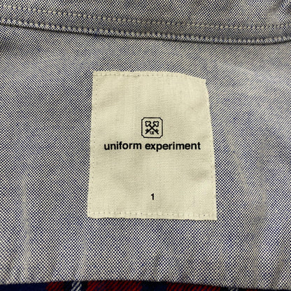 【中古品】【メンズ】 uniform experiment ユニフォームエクスペリメント OXFORD SHIRT MADE IN JAPAN UE-123069 オックスフォード シャツ トップス 日本製 142-261019-ss-08-teih サイズ：1 カラー：ブルー 万代Net店