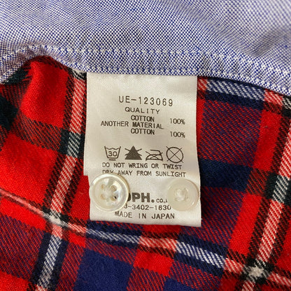 【中古品】【メンズ】 uniform experiment ユニフォームエクスペリメント OXFORD SHIRT MADE IN JAPAN UE-123069 オックスフォード シャツ トップス 日本製 142-261019-ss-08-teih サイズ：1 カラー：ブルー 万代Net店